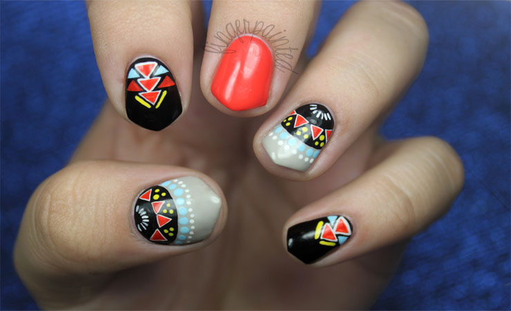 AZTEC TRIBAL INSPIRED NAILS
