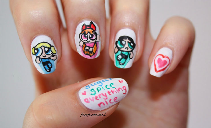 POWERPUFF GIRLS NAILS